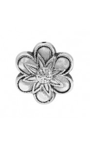Metal bead flower 24x19mm Antique silver